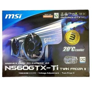 Nvidia MSI N560GTX-Ti Twin Frozr II GeForce GTX 560 Ti 1024MB + All Accessories